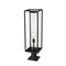 Z-Lite Dunbroch 1 Light Outdoor Pier Mounted Fixture, Black & Clear 584PHBR-533PM-BK - alternate 2